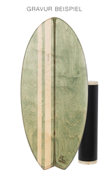 Mundaka Fisch Balance Board + Solid Wood Roller