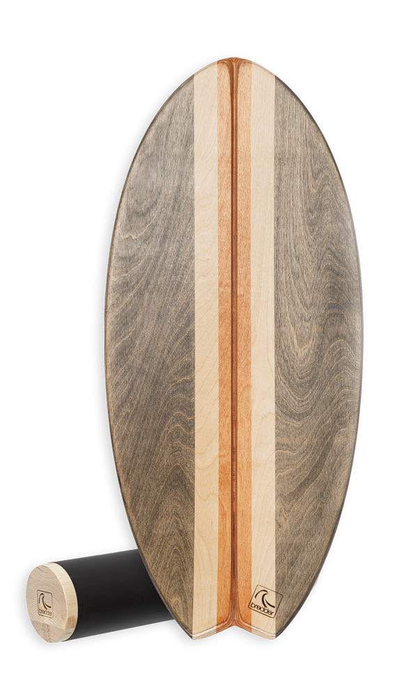 Pualani Fisch Balance Board + Vollholzrolle