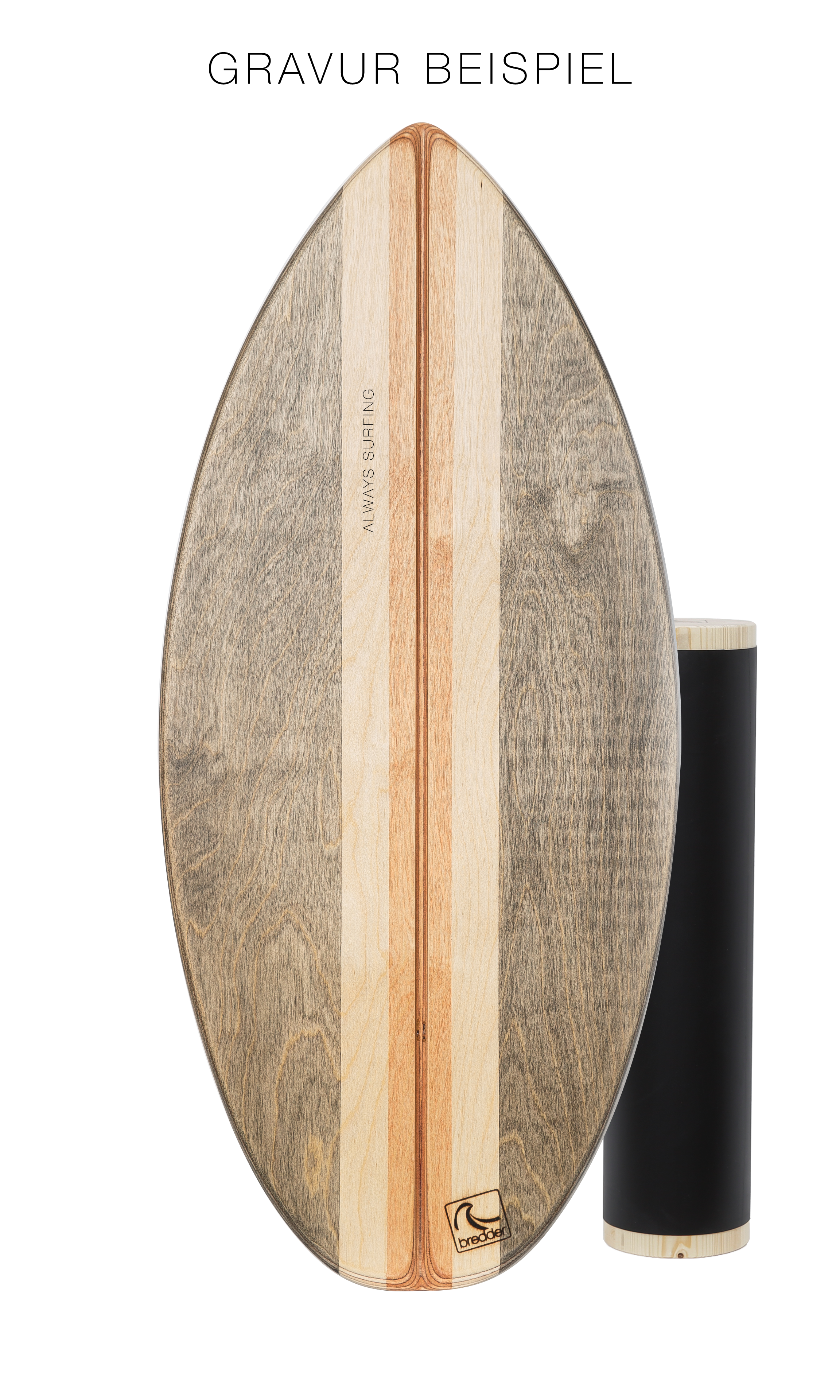 Pualani Shorty Balance Board + Solid Wood Roller