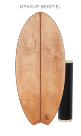 Riptide Fisch Balance Board + Solid Wood Roller
