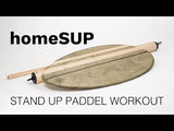 V pull rope with wooden balls for home SUP